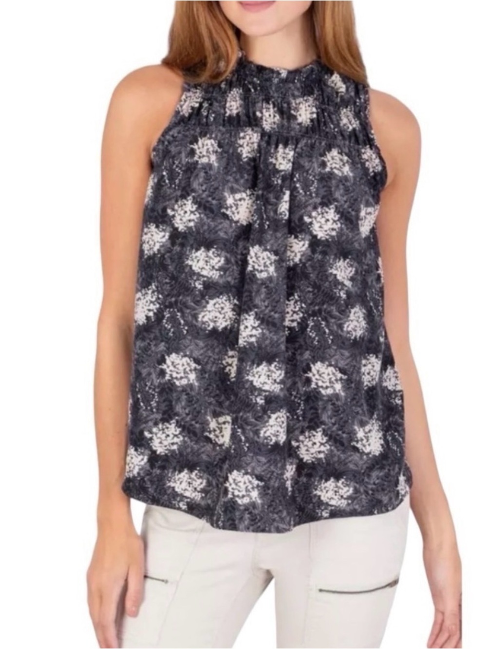Joie smocked sleeveless top